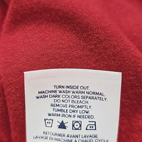 Lands' End Fleece Lined Leggings & LS Tee, Buffalo Plaid Blk White, Red XL 18 - Picture 7 of 12